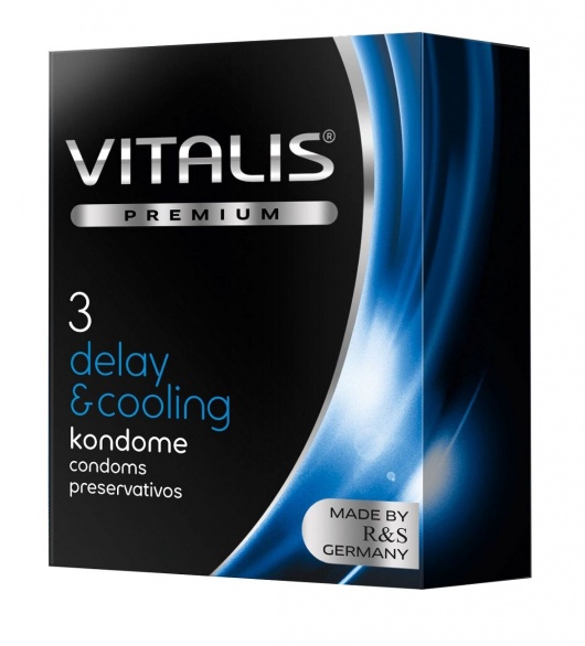 Презервативы VITALIS PREMIUM delay   cooling с охлаждающим эффектом - 3 шт. - Vitalis - купить с доставкой в Домодедово
