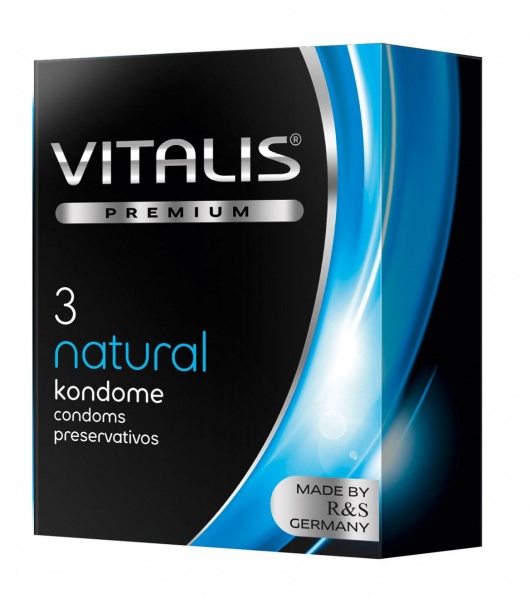 Классические презервативы VITALIS PREMIUM natural - 3 шт. - Vitalis - купить с доставкой в Домодедово