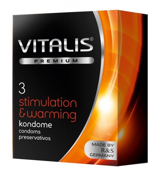 Презервативы VITALIS PREMIUM stimulation   warming с согревающим эффектом - 3 шт. - Vitalis - купить с доставкой в Домодедово