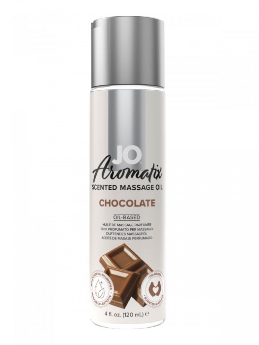 Массажное масло JO Aromatix Massage Oil Chocolate с ароматом шоколада - 120 мл. - System JO - купить с доставкой в Домодедово