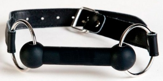 Чёрный кляп-трензель на кожаных ремешках - ToyFa - купить с доставкой в Домодедово