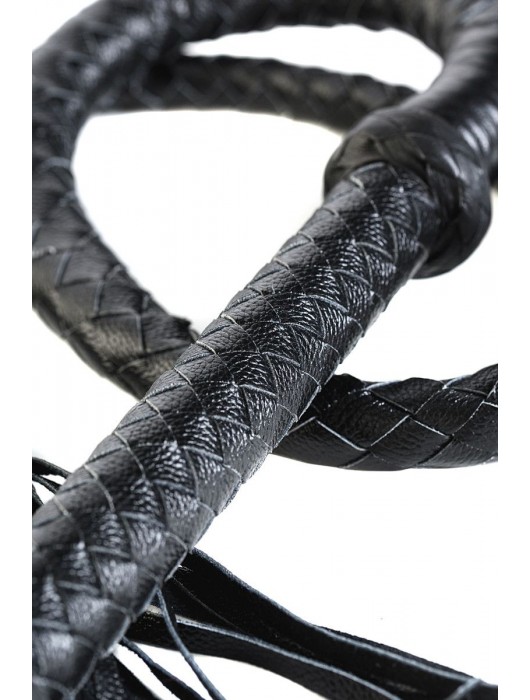 Длинный кожаный кнут с хлопушками на конце - ToyFa - купить с доставкой в Домодедово