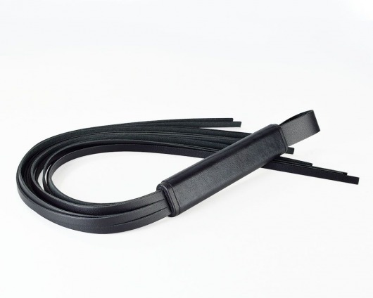 Черная кожаная плеть  Клео  - 60 см. - Sitabella - купить с доставкой в Домодедово