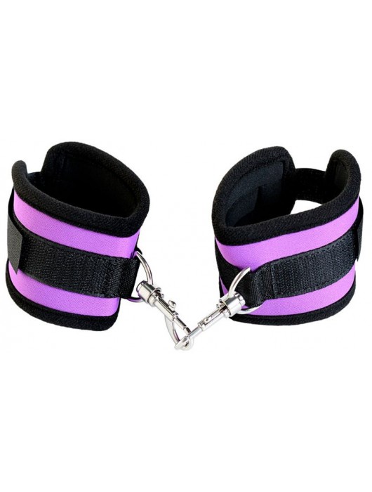 Наручники из неопрена фиолетового цвета - ToyFa - купить с доставкой в Домодедово