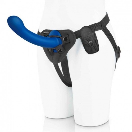 Синяя насадка Remote Control P-Spot G-Spot с черными трусиками - 20 см. - Pegasus - купить с доставкой в Домодедово