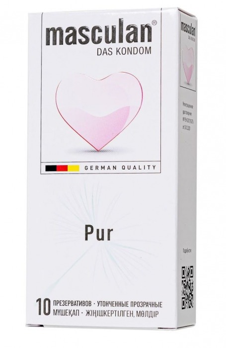 Супертонкие презервативы Masculan Pur - 10 шт. - Masculan - купить с доставкой в Домодедово