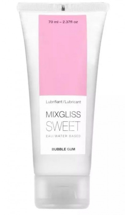 Смазка на водной основе Mixgliss Sweet с ароматом бабл-гам - 70 мл. - Mixgliss - купить с доставкой в Домодедово