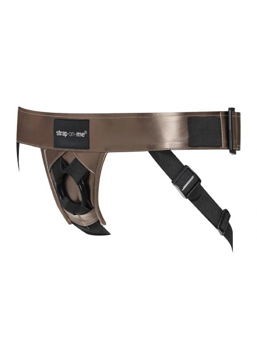 Бронзовый пояс для насадок Curious Harness - Strap-on-me - купить с доставкой в Домодедово