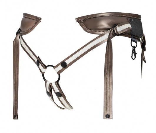 Бронзовый пояс для насадок Desirous Harness - Strap-on-me - купить с доставкой в Домодедово