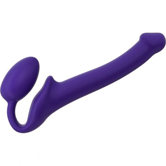 Фиолетовый безремневой страпон Silicone Bendable Strap-On - size S - Strap-on-me - купить с доставкой в Домодедово