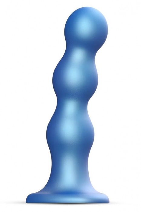 Голубая насадка Strap-On-Me Dildo Plug Balls size S - Strap-on-me - купить с доставкой в Домодедово