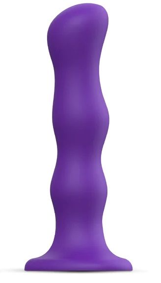 Фиолетовая насадка Strap-On-Me Dildo Geisha Balls size M - Strap-on-me - купить с доставкой в Домодедово