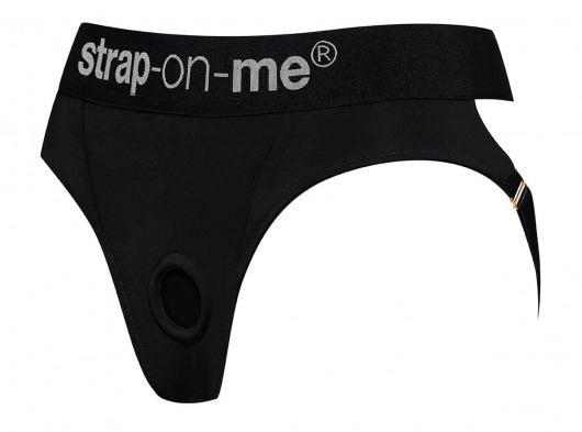 Черные трусики для насадок Heroine Lingerie Harness - size M - Strap-on-me - купить с доставкой в Домодедово