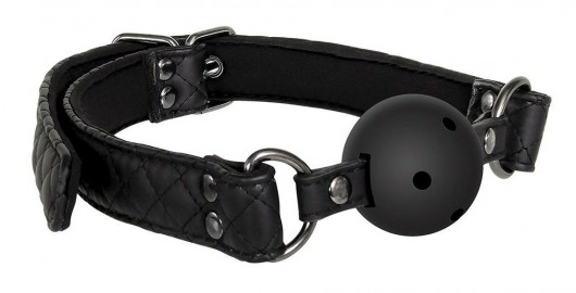 Черный кляп-шарик BALL GAG DIAMOND - Dream Toys - купить с доставкой в Домодедово