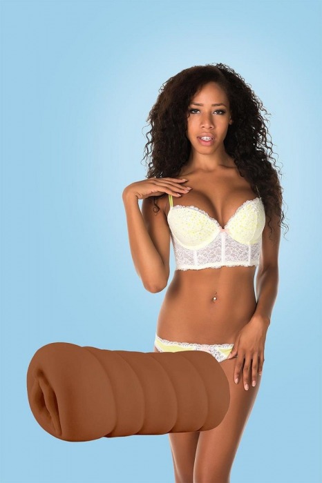 Коричневый мастурбатор-вагина BRIANNA - Dream Toys - в Домодедово купить с доставкой
