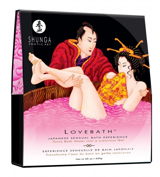Соль для ванны Lovebath Dragon Fruit, превращающая воду в гель - 650 гр. - Shunga - купить с доставкой в Домодедово