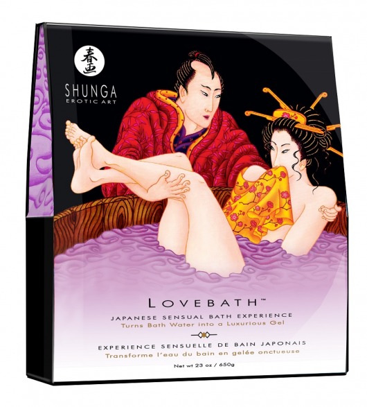 Соль для ванны Lovebath Sensual lotus, превращающая воду в гель - 650 гр. - Shunga - купить с доставкой в Домодедово