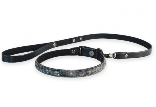 Эффектный сверкающий ошейник с поводком  Гламур - Sitabella - купить с доставкой в Домодедово