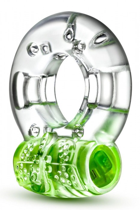 Зеленое эрекционное виброкольцо Arouser Vibrating C-Ring - Blush Novelties - в Домодедово купить с доставкой