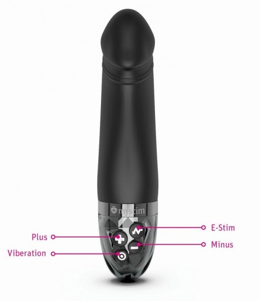 Черный вибратор с электростимуляцией Real Deal Neal - 16,5 см. - MyStim - купить с доставкой в Домодедово