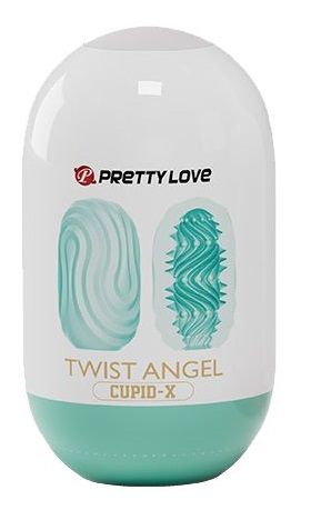 Бирюзовый мастурбатор-яйцо Twist Angel - Baile - в Домодедово купить с доставкой