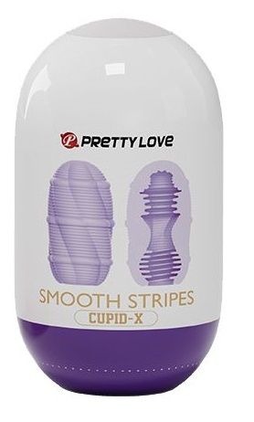Сиреневый мастурбатор-яйцо Smooth Stripes - Baile - в Домодедово купить с доставкой