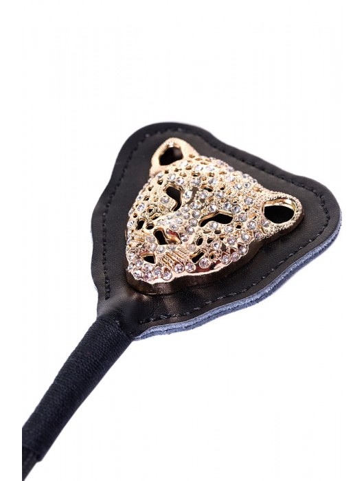 Чёрный стек с фигуркой леопарда на наконечнике - 21 см. - ToyFa - купить с доставкой в Домодедово