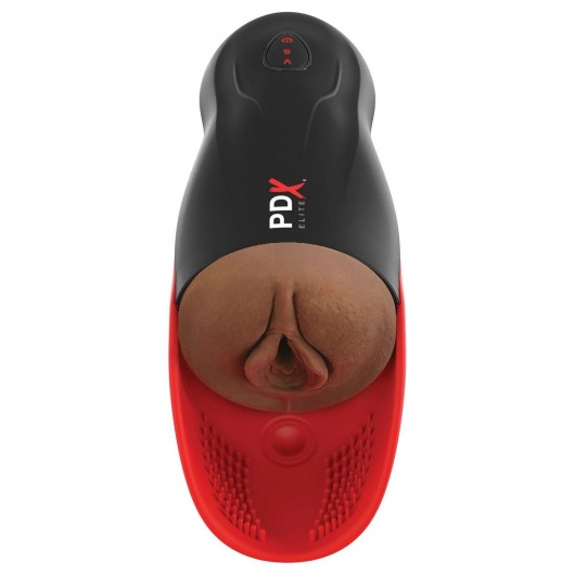 Коричневый мастурбатор-вагина с вибрацией Fuck-O-Matic 2 - Pipedream - в Домодедово купить с доставкой