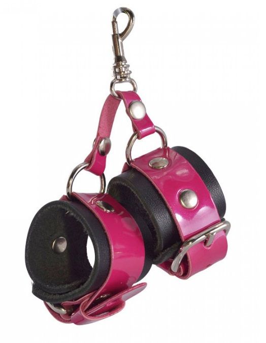 Розово-черный брелок  Наручники - Sitabella - купить с доставкой в Домодедово