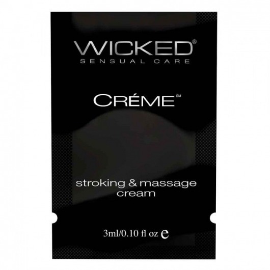 Крем для массажа и мастурбации Wicked Stroking and Massage Creme - 3 мл. - Wicked - купить с доставкой в Домодедово
