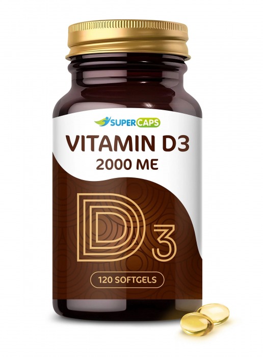 Пищевая добавка SuperCaps VITAMIN D3 2000 ME - 120 капсул - SuperCaps - купить с доставкой в Домодедово