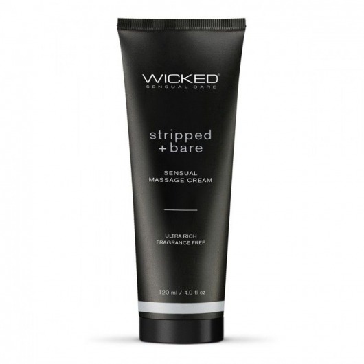 Массажный легкий крем WICKED Stripped plus Bare - 120 мл. - Wicked - купить с доставкой в Домодедово