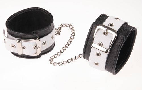 Черно-белые оковы на ноги - Sitabella - купить с доставкой в Домодедово