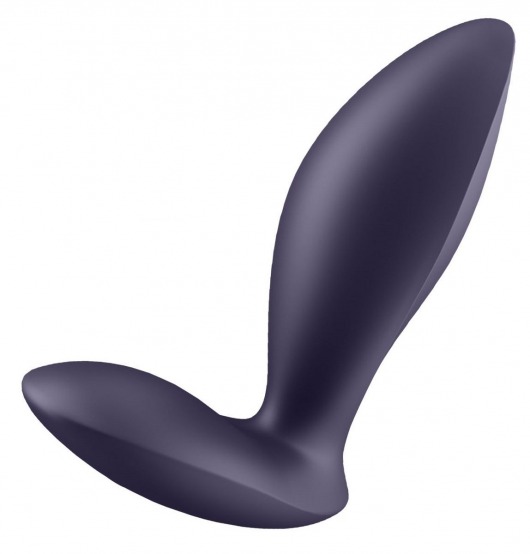 Фиолетовый анальный вибростимулятор Power Plug - Satisfyer - в Домодедово купить с доставкой