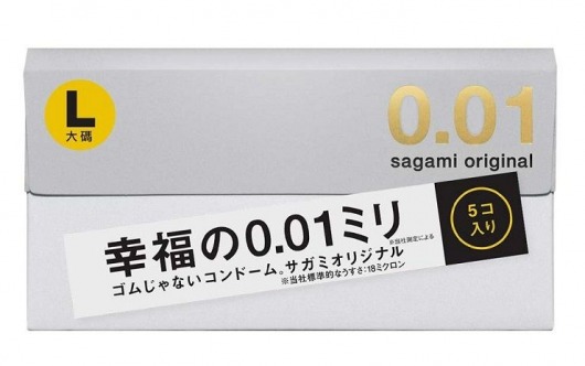 Презервативы Sagami Original 0.02 L-size увеличенного размера - 5 шт. - Sagami - купить с доставкой в Домодедово