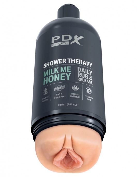 Телесный мастурбатор-вагина Shower Therapy Milk Me Honey - Pipedream - в Домодедово купить с доставкой