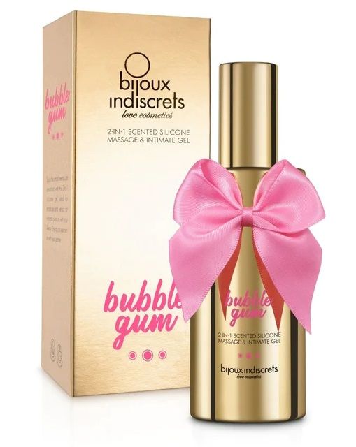 Гель с ароматом жвачки Bubblegum 2-in-1 Scented Silicone Massage And Intimate Gel - 100 мл. - Bijoux Indiscrets - купить с доставкой в Домодедово
