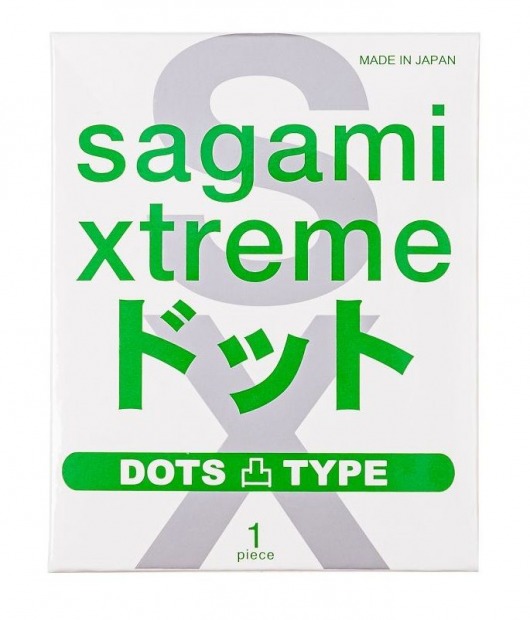 Презерватив Sagami Xtreme Type-E с точками - 1 шт. - Sagami - купить с доставкой в Домодедово