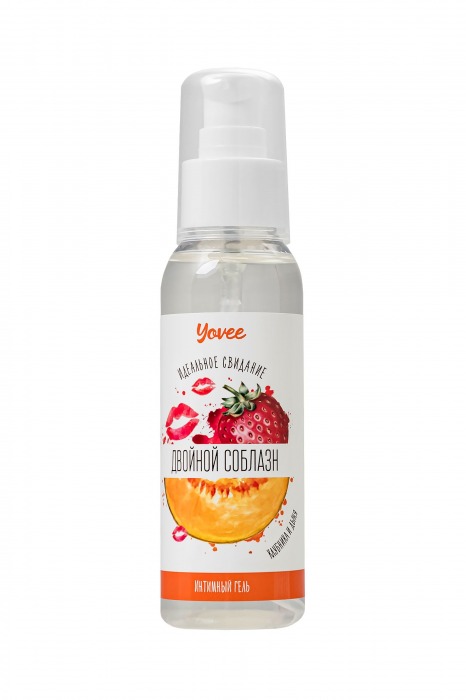 Съедобная гель-смазка Yovee «Двойной соблазн» с Д-пантенолом и вкусом клубники и дыни - 100 мл. - ToyFa - купить с доставкой в Домодедово