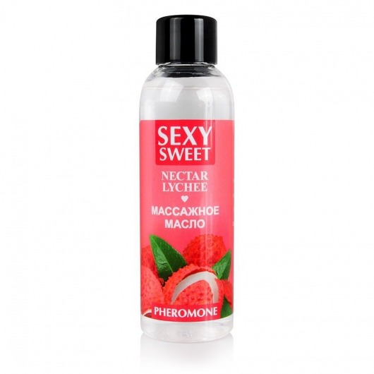 Массажное масло Sexy Sweet Nectar Lychee с феромонами и ароматом личи - 75 мл. - Биоритм - купить с доставкой в Домодедово