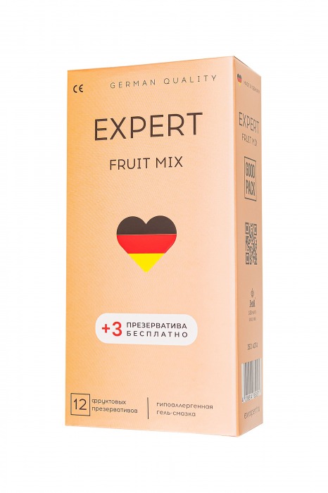 Ароматизированные презервативы EXPERT Fruit Mix - 12 шт.(+3 в подарок) - Expert - купить с доставкой в Домодедово