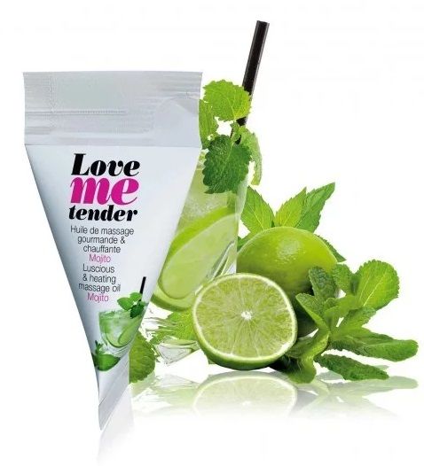 Съедобное согревающее массажное масло Love Me Tender Mojito с ароматом мохито - 10 мл. - Love to Love - купить с доставкой в Домодедово