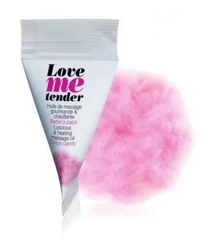 Съедобное согревающее массажное масло Love Me Tender Cotton Candy с ароматом сладкой ваты - 10 мл. - Love to Love - купить с доставкой в Домодедово