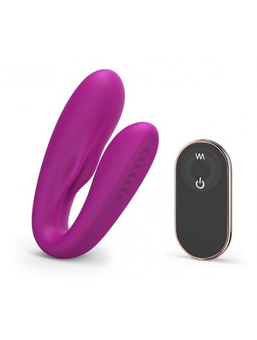 Лиловый вибратор для пар Match Up Couple Vibrator with Remote Control - Love to Love