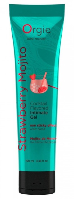 Съедобный интимный гель Orgie Lube Tube Cocktail Strawberry Mojito - 100 мл. - ORGIE - купить с доставкой в Домодедово