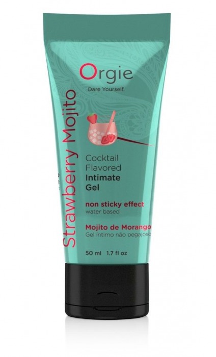 Съедобный интимный гель Orgie Lube Tube Cocktail Strawberry Mojito - 50 мл. - ORGIE - купить с доставкой в Домодедово
