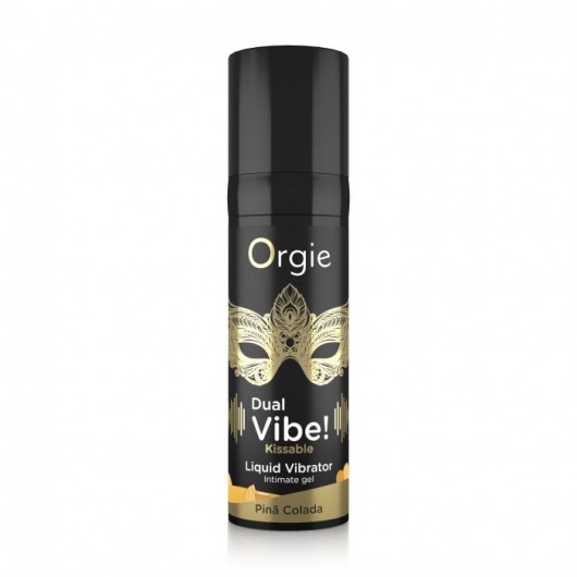 Съедобный гель Dual Vibe Pina Colada с эффектом вибрации и вкусом коктейля пина колада - 15 мл. - ORGIE - купить с доставкой в Домодедово