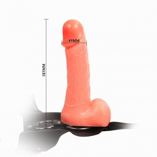 Женский страпон изогнутой формы - 18,3 см. - Baile - купить с доставкой в Домодедово