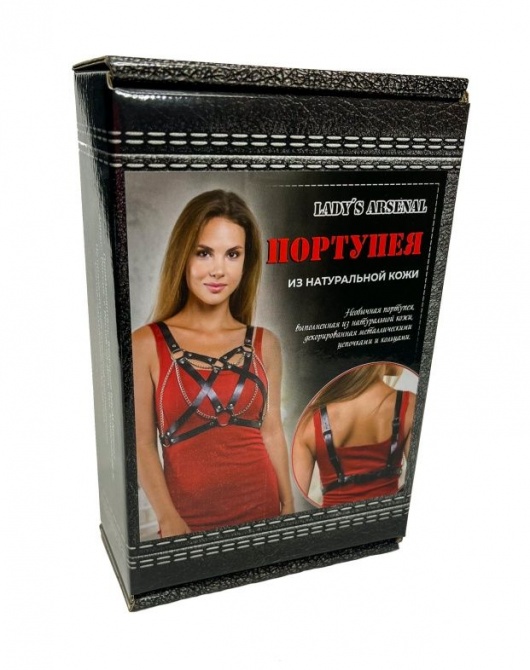 Портупея из натуральной кожи с цепочками - БДСМ Арсенал - купить с доставкой в Домодедово