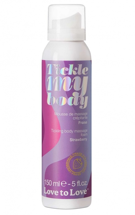 Массажная хрустящая пенка Tickle My Body Strawberry с ароматом клубники - 150 мл. - Love to Love - купить с доставкой в Домодедово